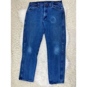 Wrangler Size 33X32 Straight Leg Denim Blue Jeans